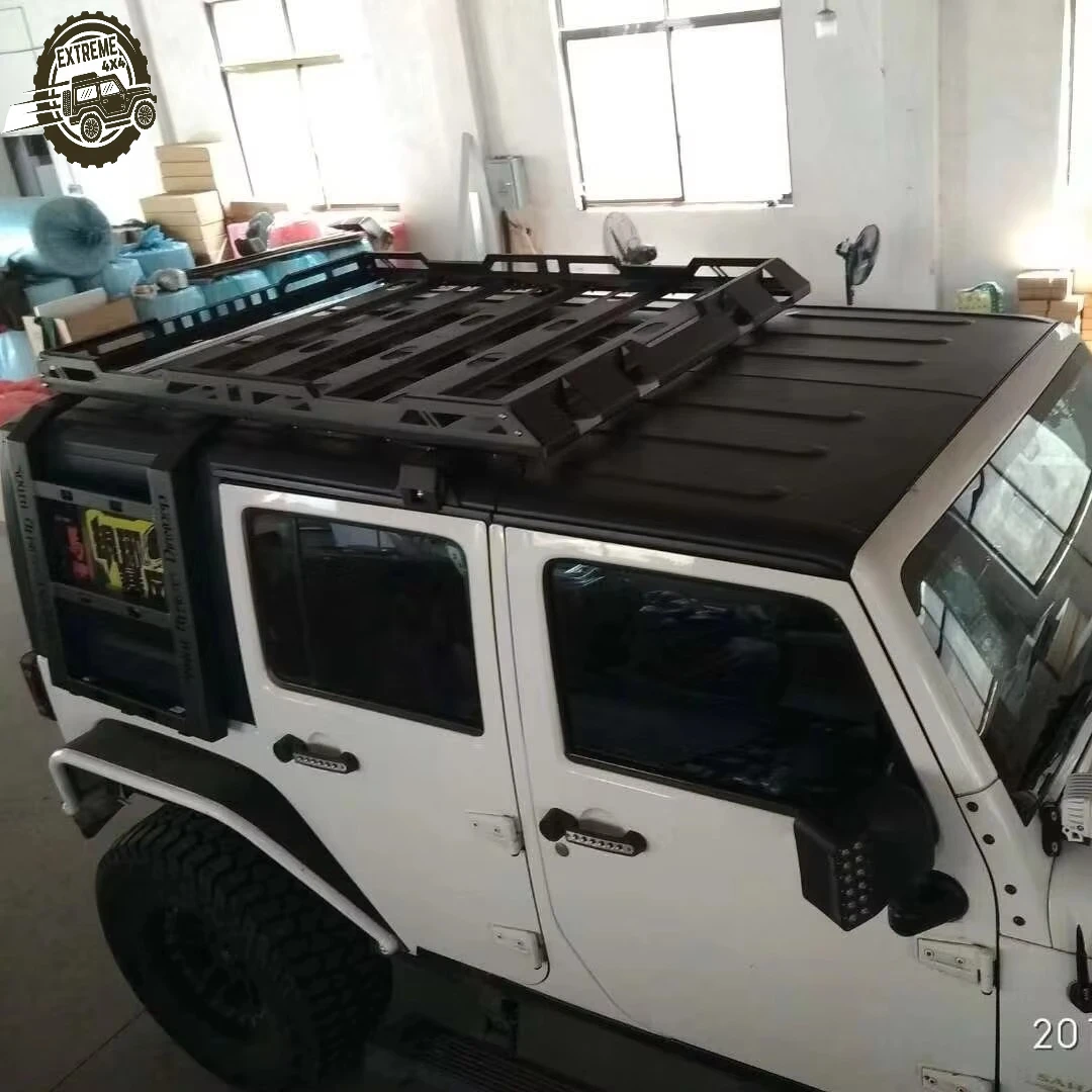 

Auto Parts Accessories Luggage Rack W/ WO Lights with Ladder 3/4 Roof Rack for jeep wrangler JK 2007-2017