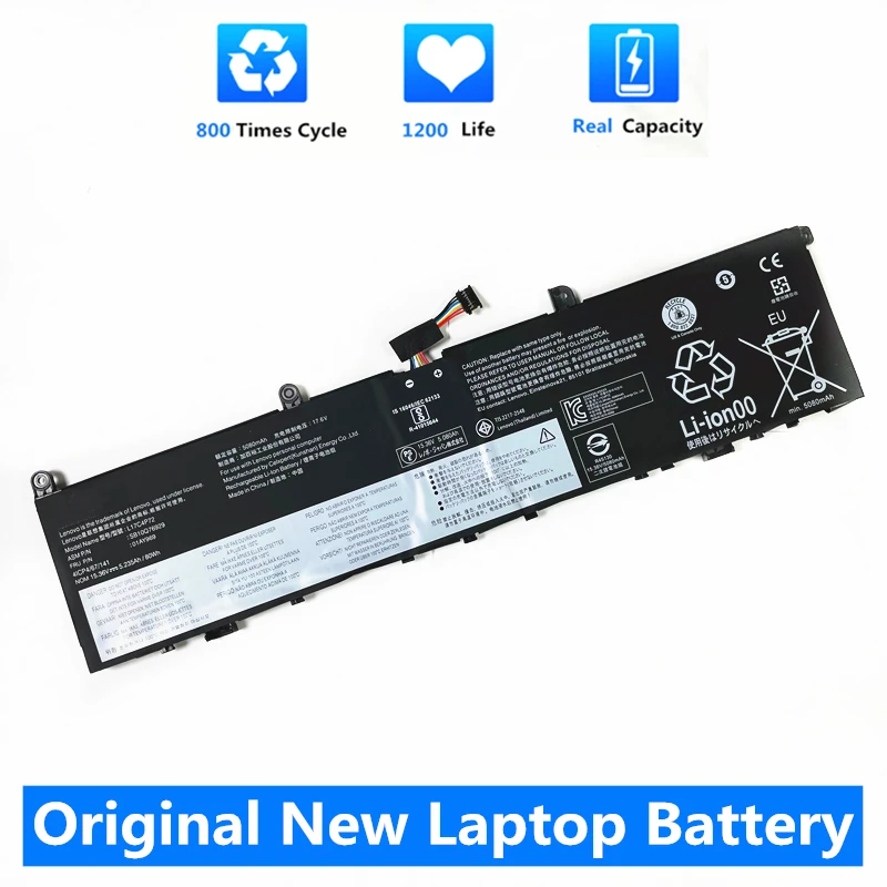 

CSMHY 80Wh L17C4P72 Аккумулятор для ноутбука Lenovo ThinkPad X1 Extreme Gen 1 2 для ThinkPad P1 1-го 2-го поколения 01AY968 01YU911 L17M4P72