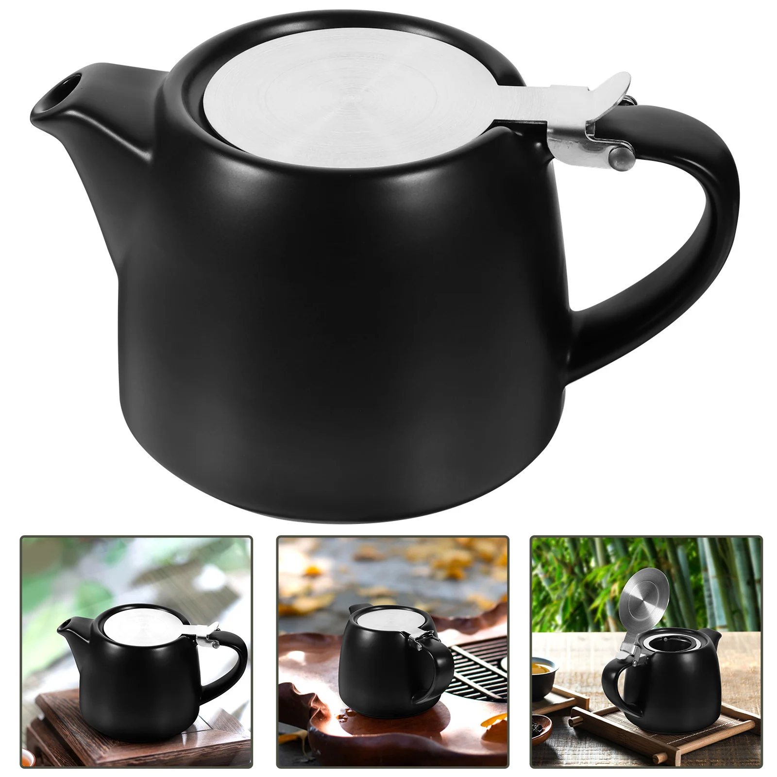 

Teapot Retro Kettle Iron Metal Handle Small Stovetop Black Warmers for Ceramic Coffee