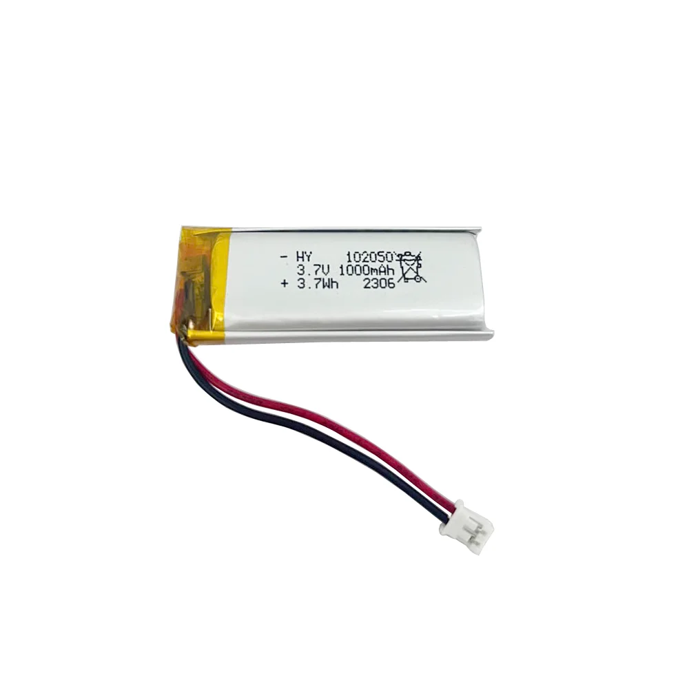 102050 3.7V 1000mAh Lithium Polymer Rechargeable Battery for GPS LED Light Beauty Instrument Bluetooth Speaker 102050 Battery