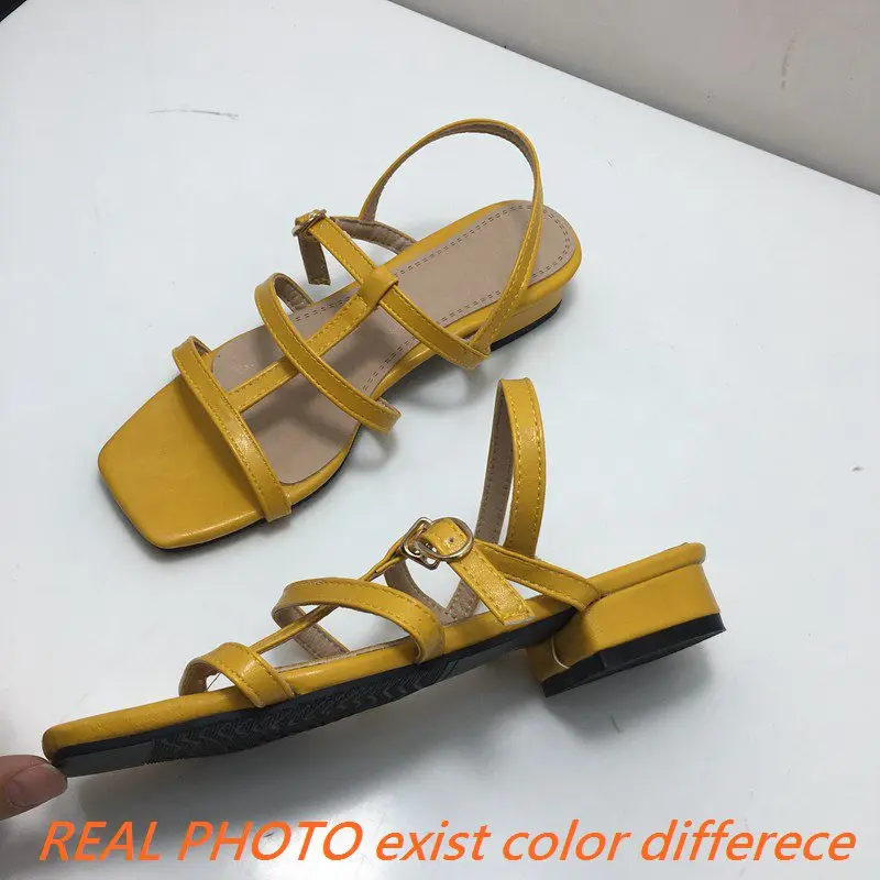 REAVE CAT 2022 Women Sandals Open Toe Heels Straps Upper Daily Shoes Big Size 28-50 Apricot Summer S3532