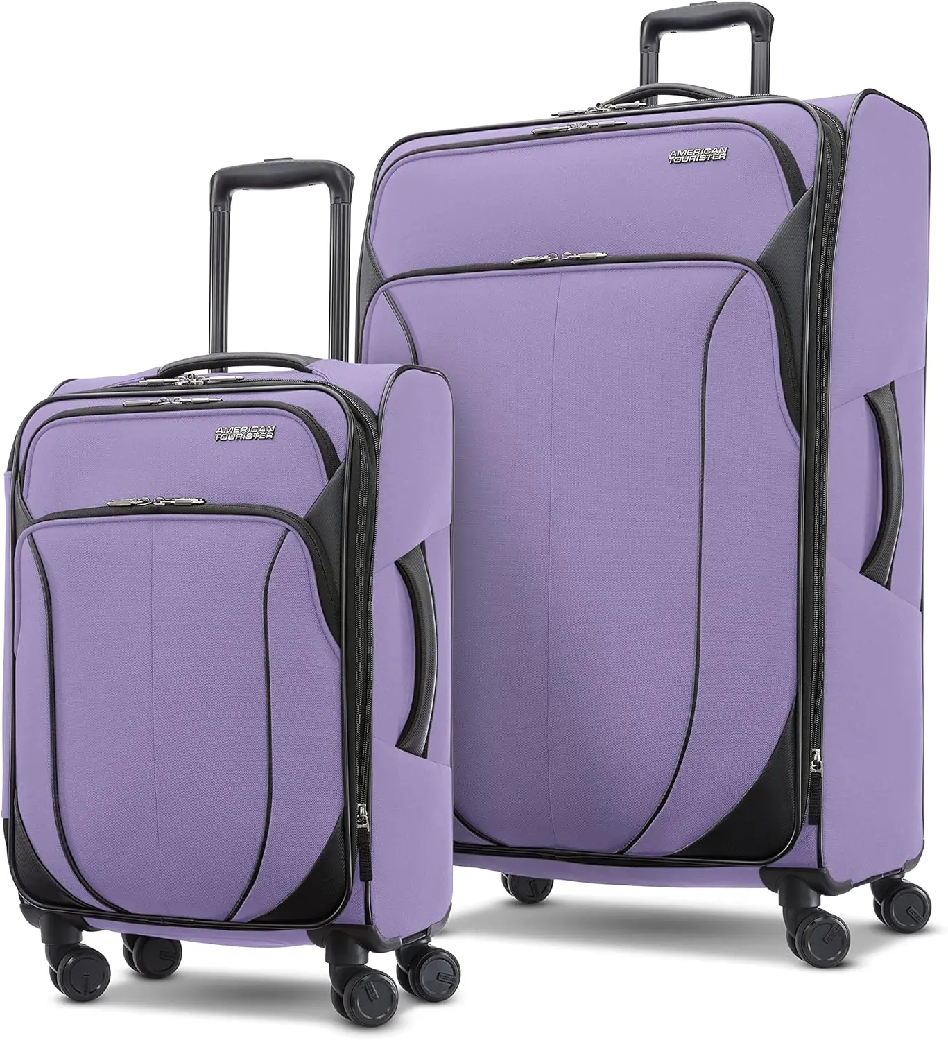 4 Kix 2.0 Softside Expandable Luggage With Spinners, Digital Lavender, 2Pc Set (Carry-On/Large)