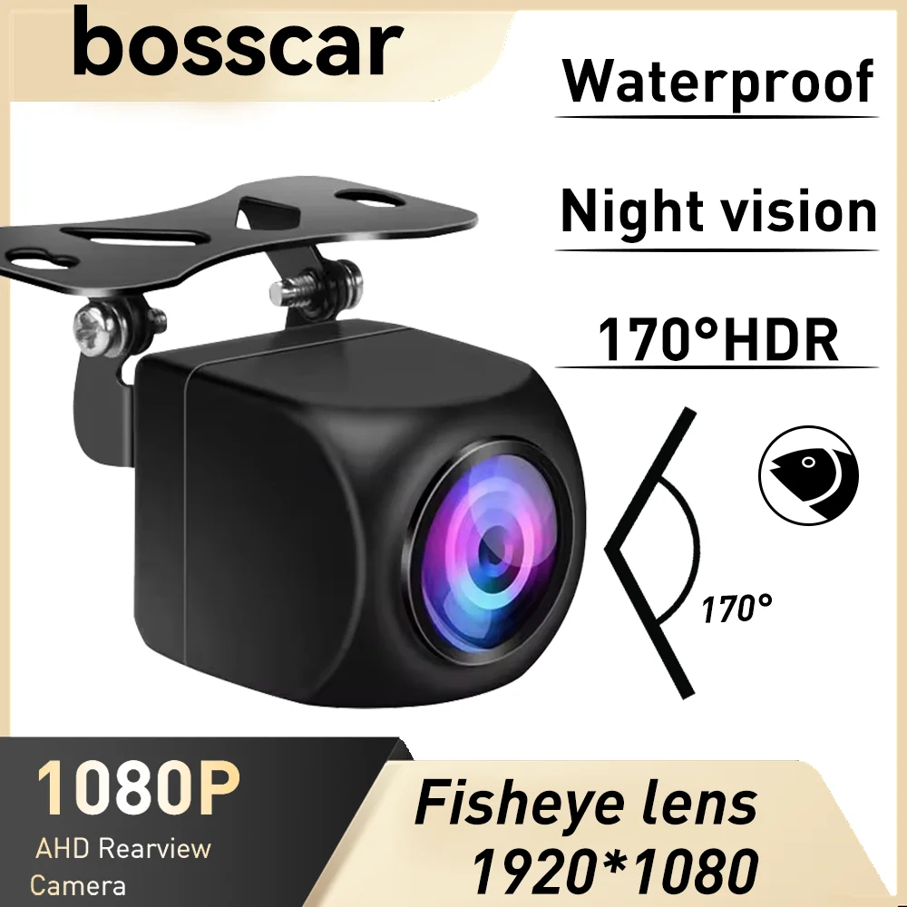 

Автомобильная камера заднего вида AHD 1920x1080P 170 ° Fisheye Golden Lens Full HD ночного видения Задняя передняя камера заднего вида автомобиля