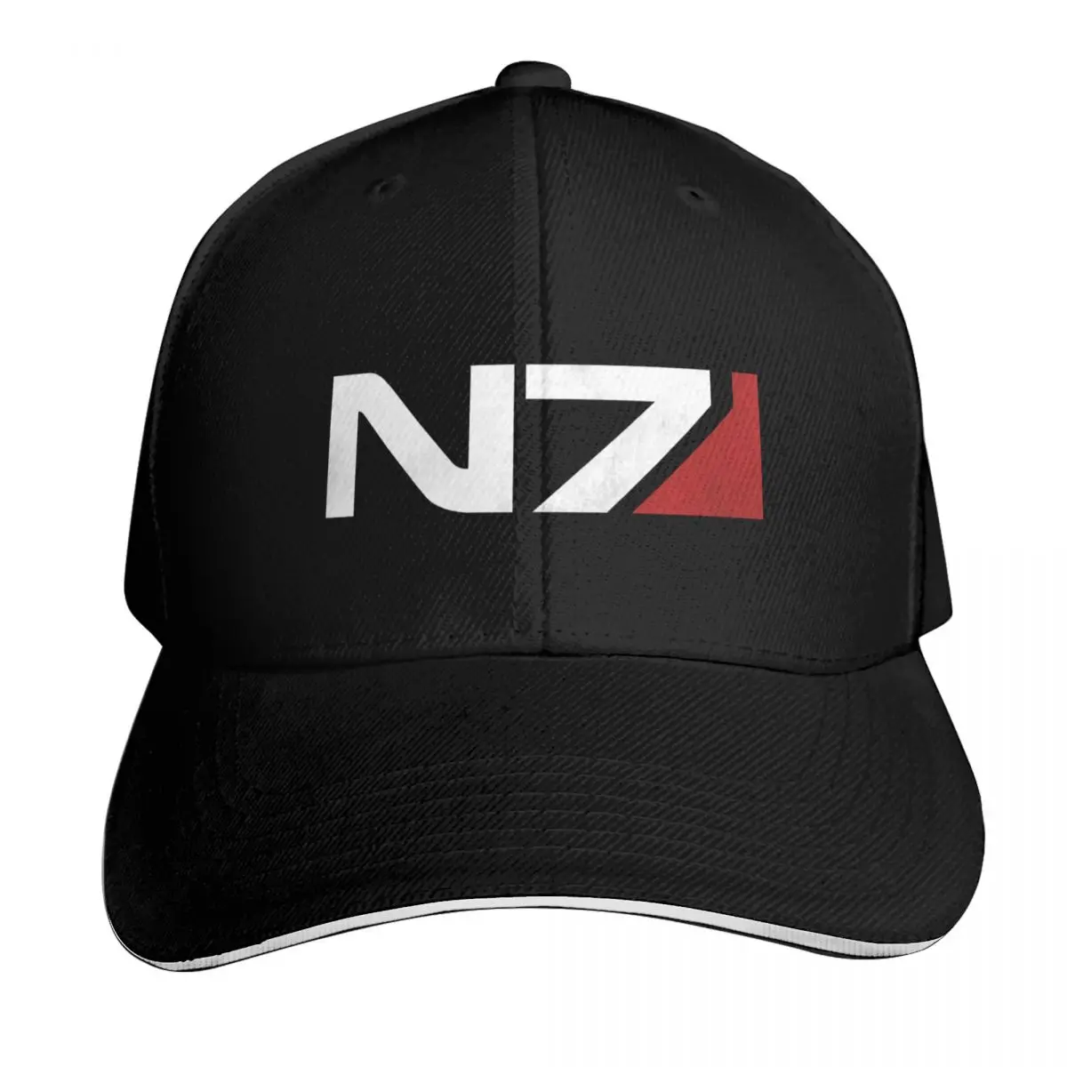 Mass Effect N7 Baseball Cap Quick Dry Performance Cotton Twill Breathable Contrast Two Tone Brim
