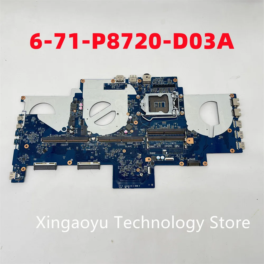 Original For CLEV0 P870DM20 P870DM Notebook Motherboard 6-77-P870DM20-D03A 6-71-P8720-D03A 100% Test Work