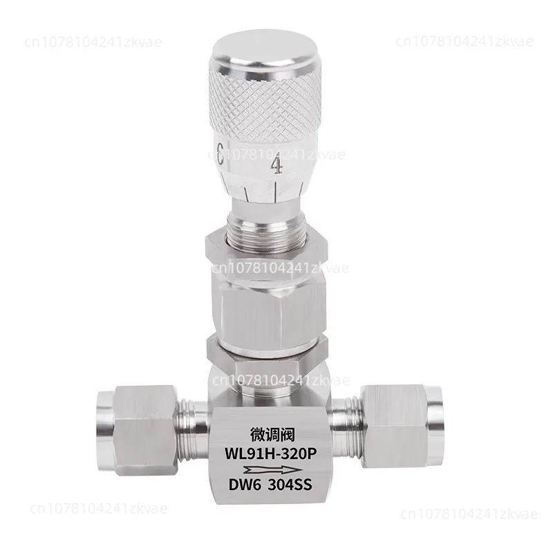 

Втулка для карт из нержавеющей стали 304, клапан точного настроения 90 ° Угловой высокоточный игольчатый клапан потока, вакуумный датчик 6,