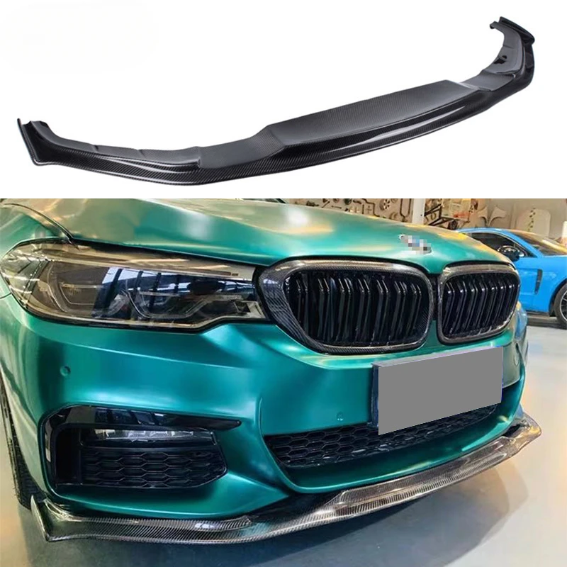 HM Style carbon fiber front lip for BMW G30 G38 5 Series 2017-2020 front bumper lip