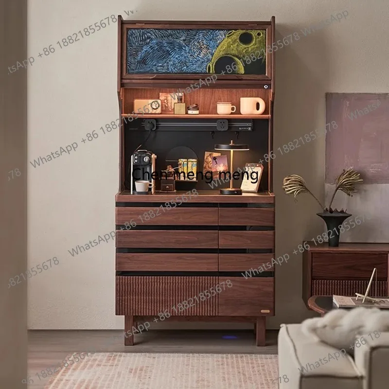 RR Sideboards Wood Living Room Cabinets Mobile Storage Display Cabinets House Container Organizer Luxury Gabinete Home Furniture
