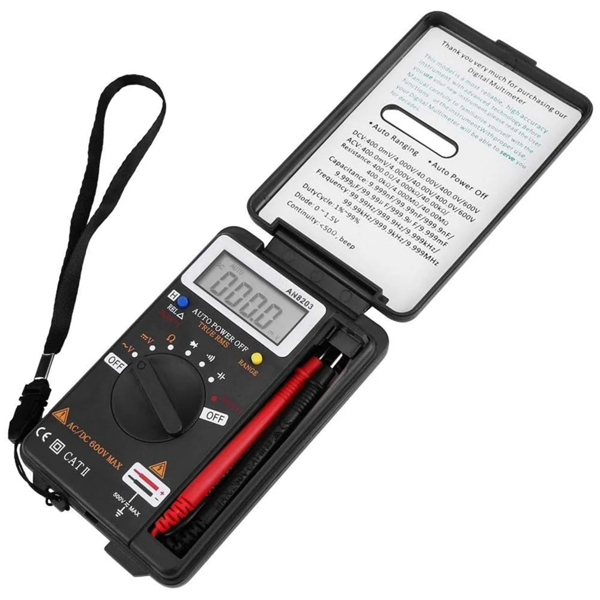 NEW ANENG AN8203 Digital Multimeter AC/DC Voltmeter Ohm Meter LCD Display Current Diodes Capacitance Transistor Measuring