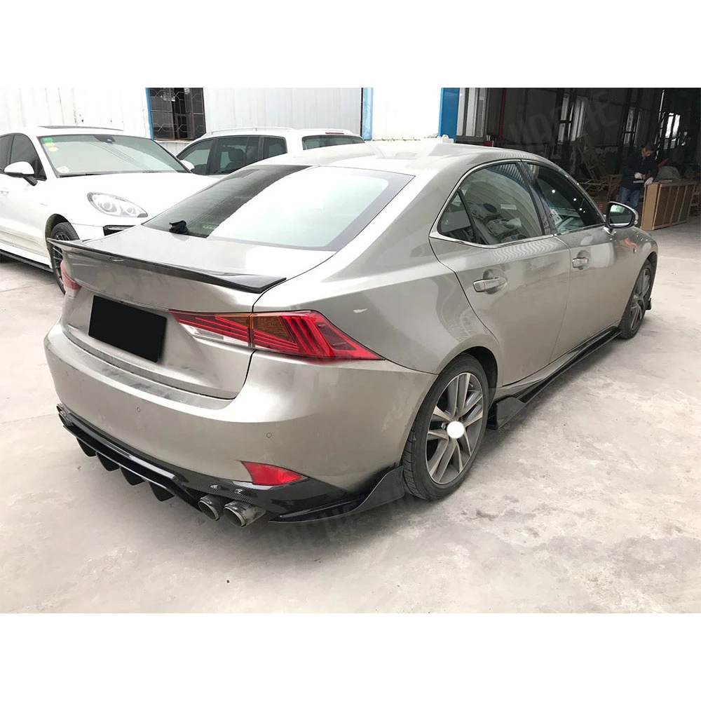 

JCYECF 2 шт. автомобильный праймер из углеродного волокна, разветвители заднего бампера, накладки для LEXUS IS300 IS350 IS F Sport Sedan, 4 двери 2017-2018