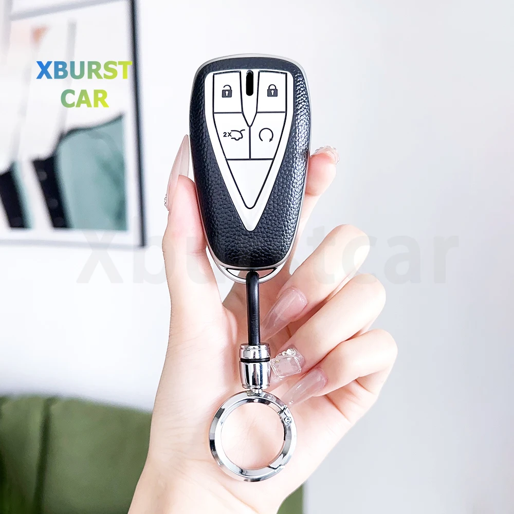TPU Leather Keyless Car Smart Key Cover Case Bag Shell Holder For Changan CS55 Plus CS75 Plus CS35 Plus Protector Accessories
