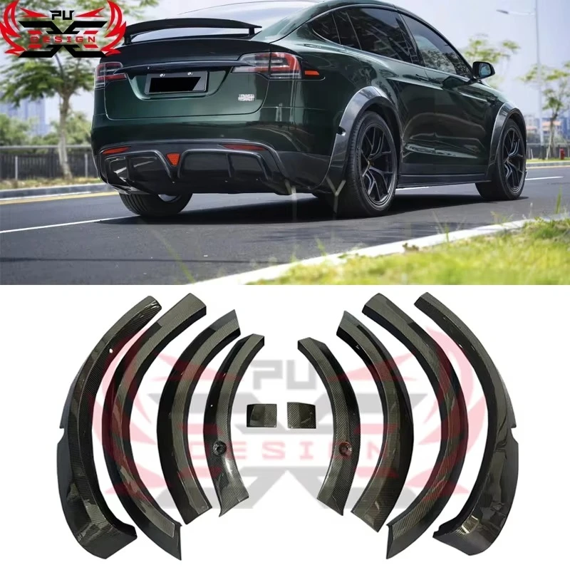 

For Model X Hot Sales High Quality Fitment Carbon Fiber CMS Style Wheel Eyebrow Body Kit Aerodynamic Kit