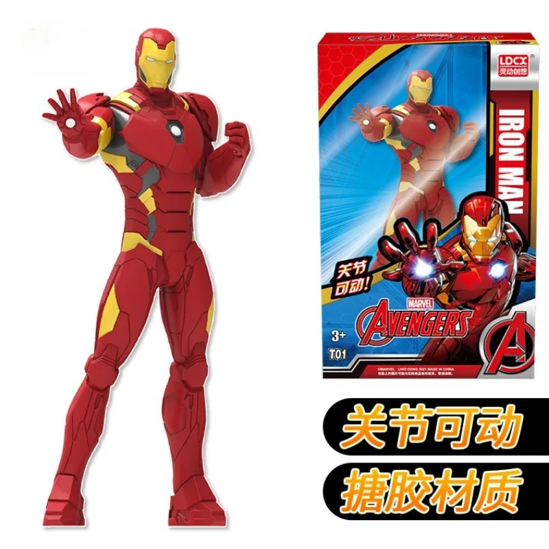 Los vengadores de Marvel Transformable Iron Man Robot juguete niños regalo Spider-Man Capitán América Hulk