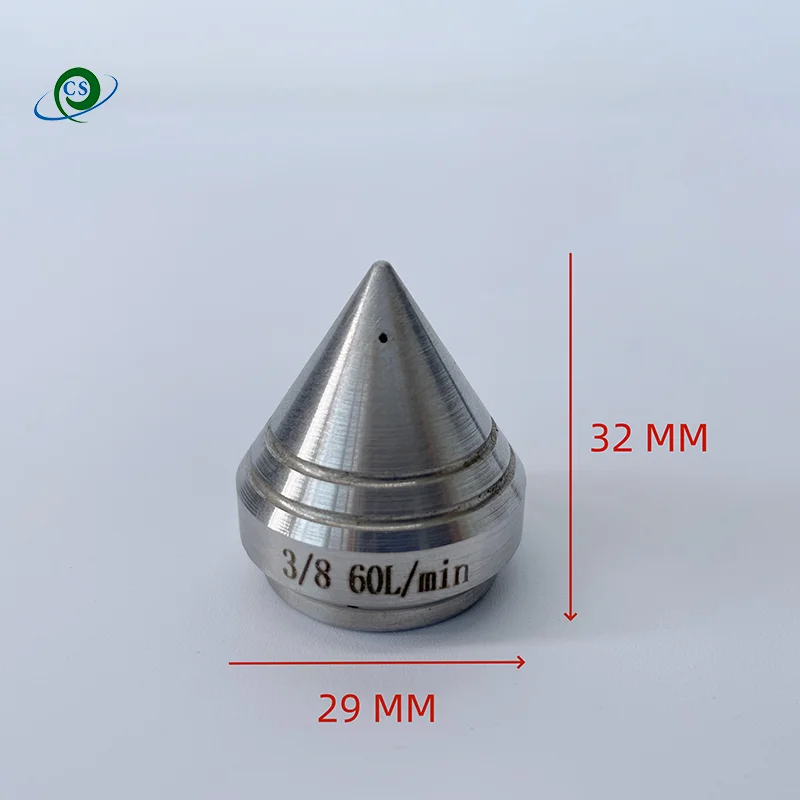 Chisel Point Forward 3 Backward 6 Cleaning Nozzle Pressure Pipeline Sewer Diamond Rotating Jetter Nozzle SS 5000PSI 3/8