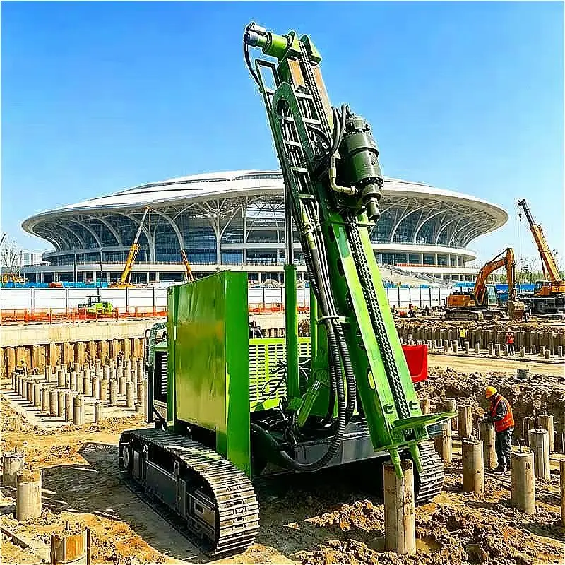 Vibro Pile Driver with Variable Eccentric Moment Adjustable for Different Soil Rotation Speed for Highway Guardrail Installation