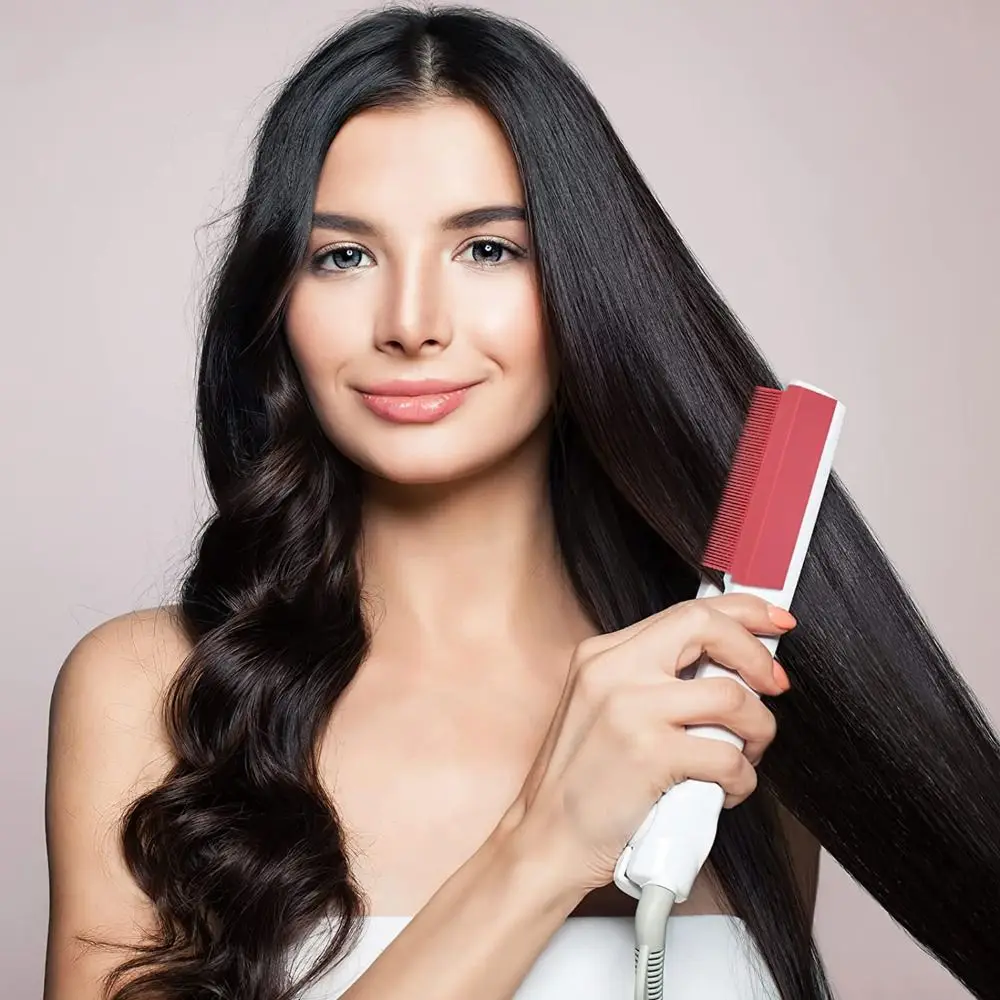 Multifunctional Carbon Fiber Styling Tool Straightening Comb Attachment Hairdressing Hair Straightener Comb