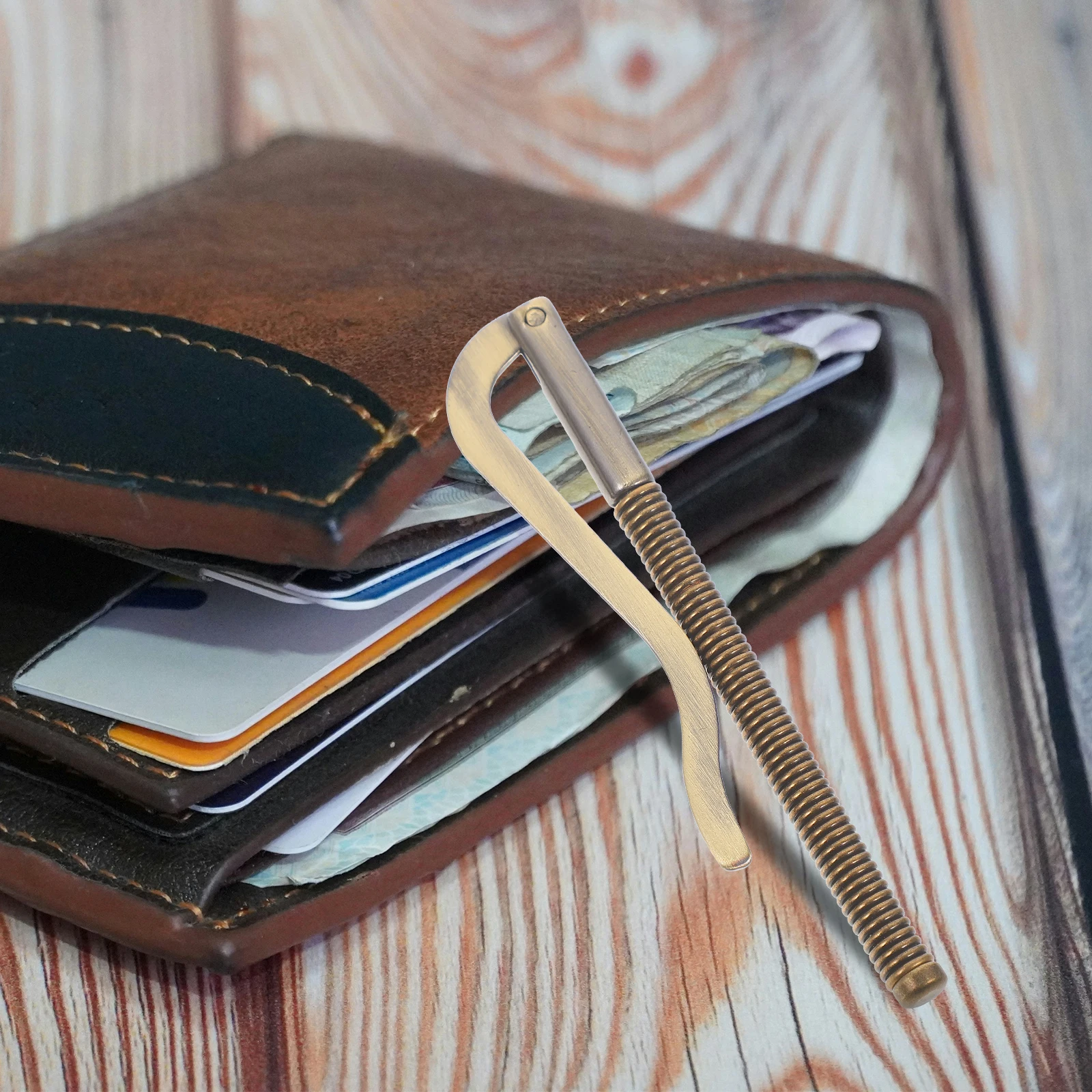 

2 Pcs Metal Wallet Money Clip Men and Women Spring Check Fixing Clamp for Office