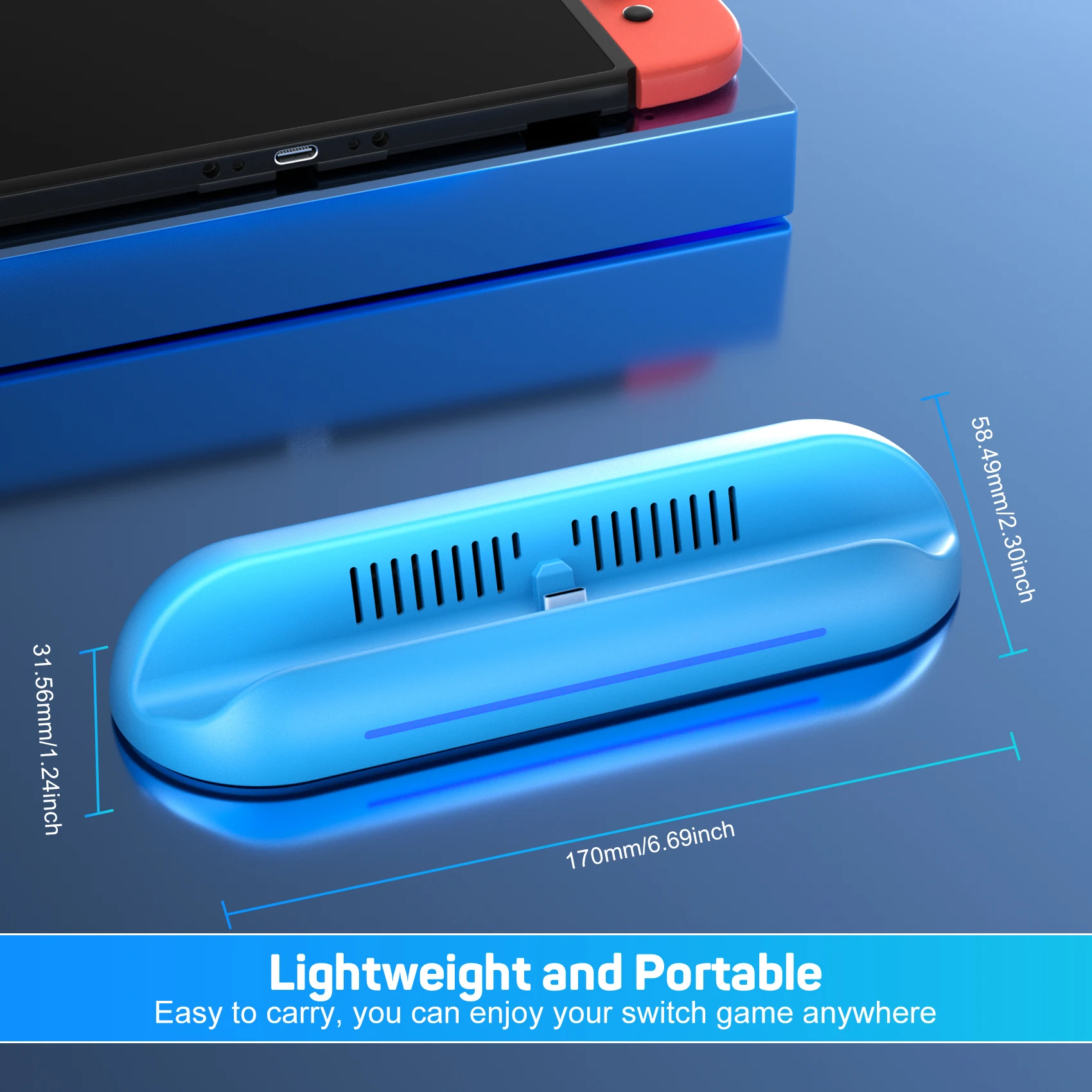 LinYuvo KD13 TV Dock Station for Switch & OLED,Portable 4K/FHD TV Adapter with USB 3.0 Port & Type-C Charging,Travel-Friendly