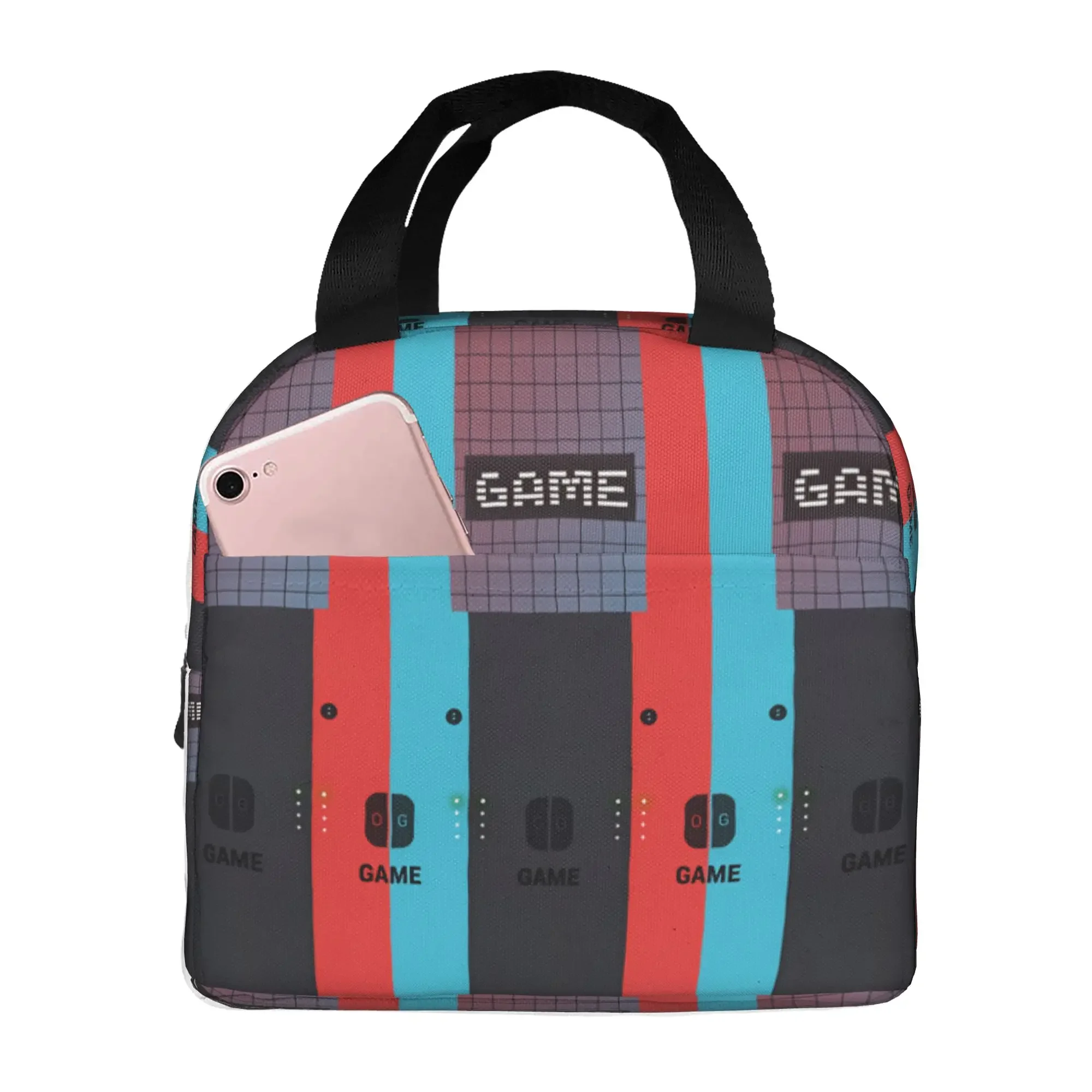 Cartoon GamePad Games Console Portable Lunch Box Women Waterproof  Thermal Cooler Food Insulated Lunch Bag Office Work