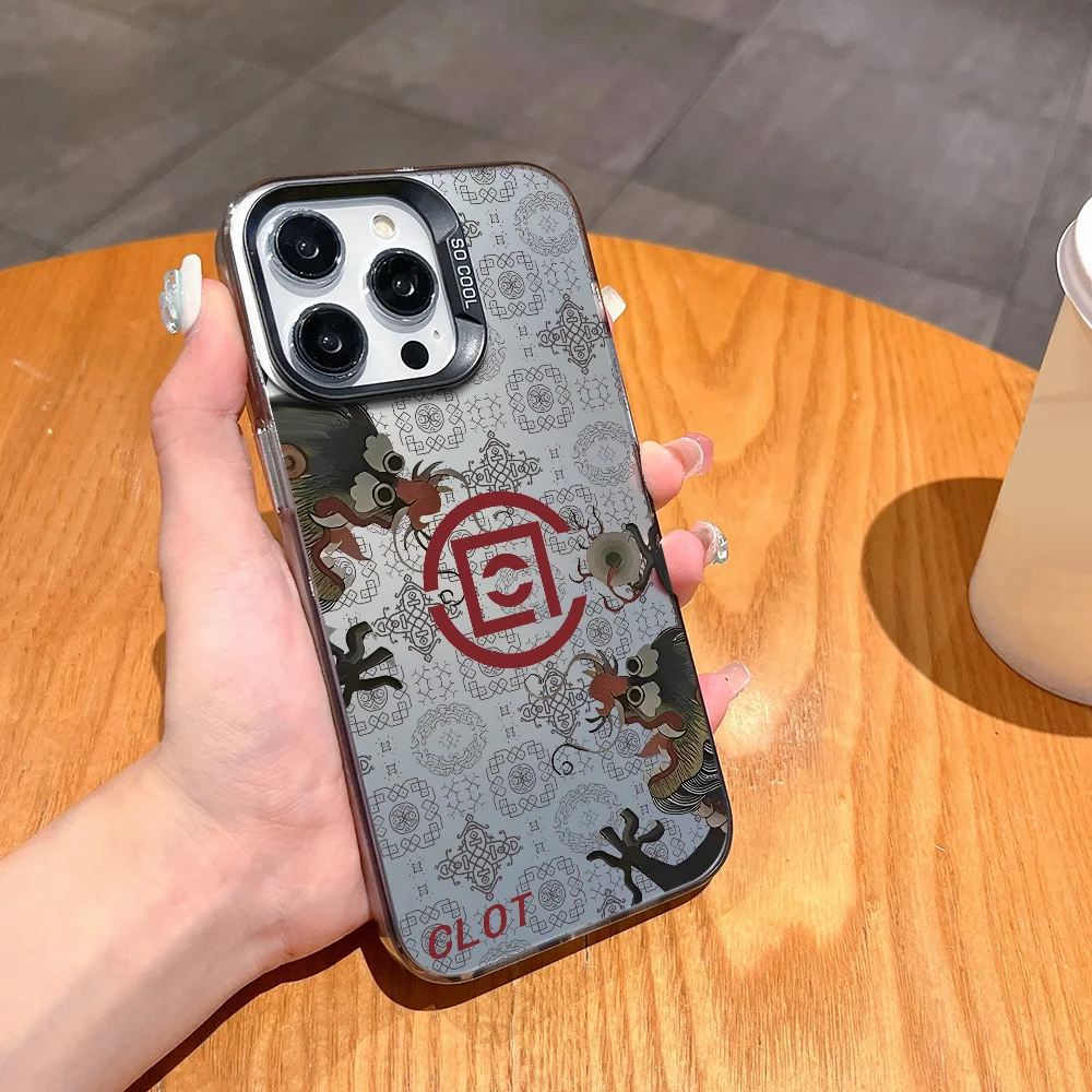 COOL C-CLOTES iPhone 12/11/13/14/15/16 Max/Pro/Plus/Mini対応 スマホケース シルバー lMDaserカラー カバー