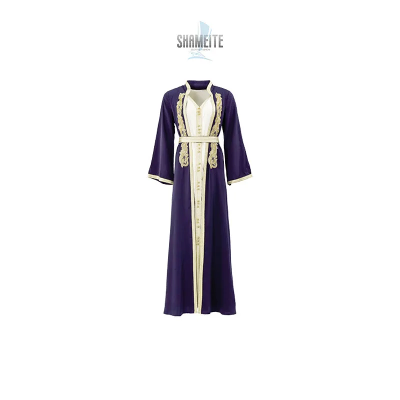 Arabisches muslimisches leichtes Luxus-besticktes Abendkleid Abaya Damenrobe