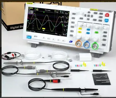 FNIRSI 1014D Digital Oscilloscope 100MHz 2Channels 1GSa/s Real Time sample rate USB host and device connectivity 7 Inch