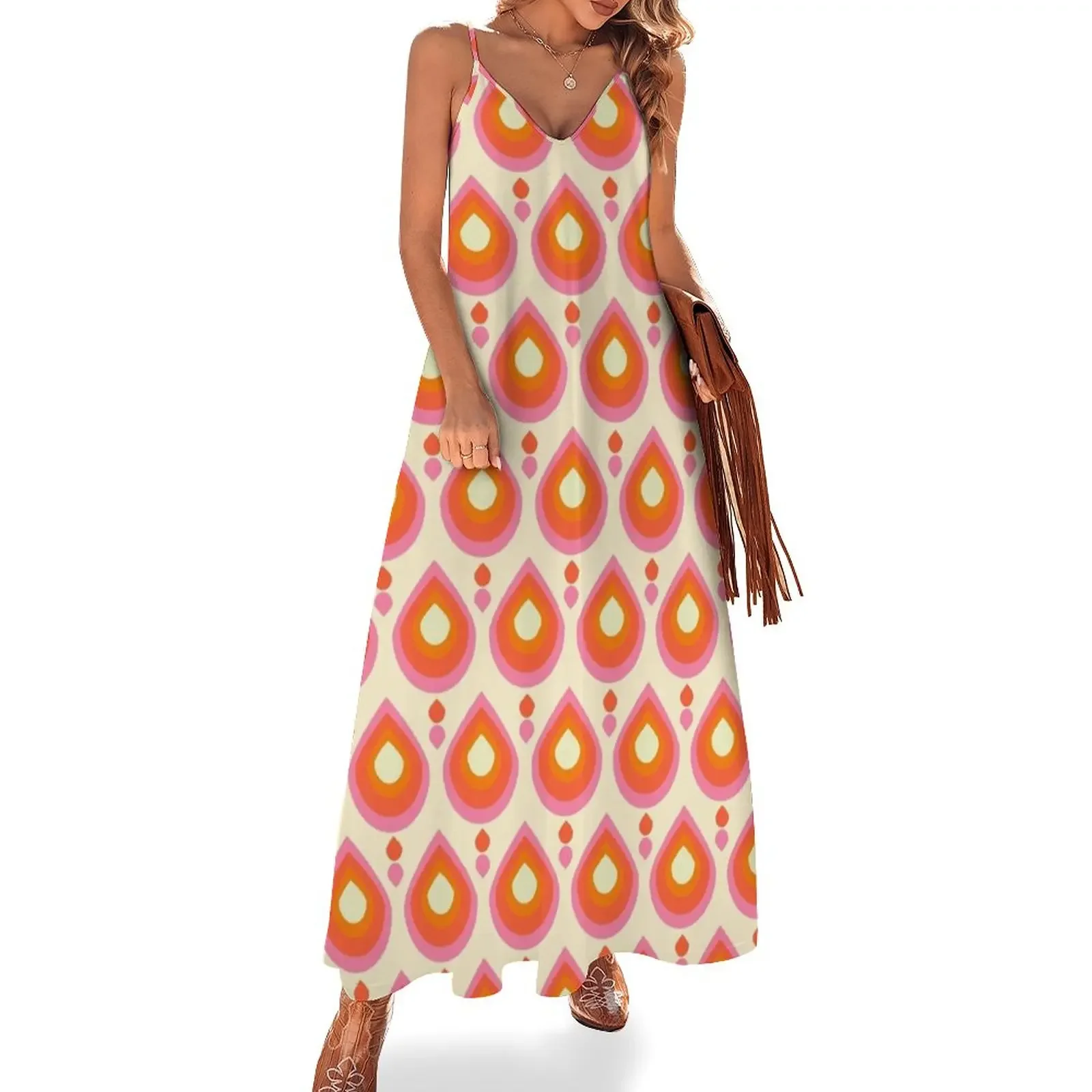 

Drops Retro Sixties Sleeveless Dress elegant dresses plus sizes long sleeve dress