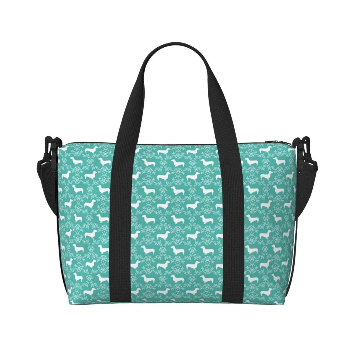 Bolsa de compras personalizada para mulheres, saquinho, salsicha, cachorro, sacola de compras, grande capacidade, texugo, animal, academia, praia, viagem