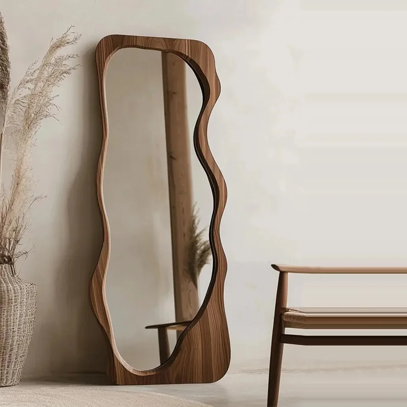 Full Body Girls Men Bedroom Irregular Funky Mirror Living Room Decoration Modern Standing Mirror Bathroom Espelhos Home Products