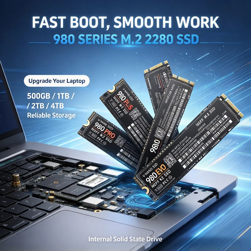 High Speed 980 Series Internal M.2 2280 SSD Fast Read Write Solid State Hard Drive 500GB 1TB 2TB 4TB for Gaming Laptop PC