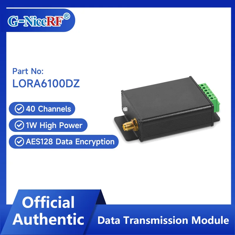 G-NiceRF | 2 Conjuntos LORA6100DZ 1W Small Size MESH Network LoRa Modem For Industrial Terminals AES128 Encryption