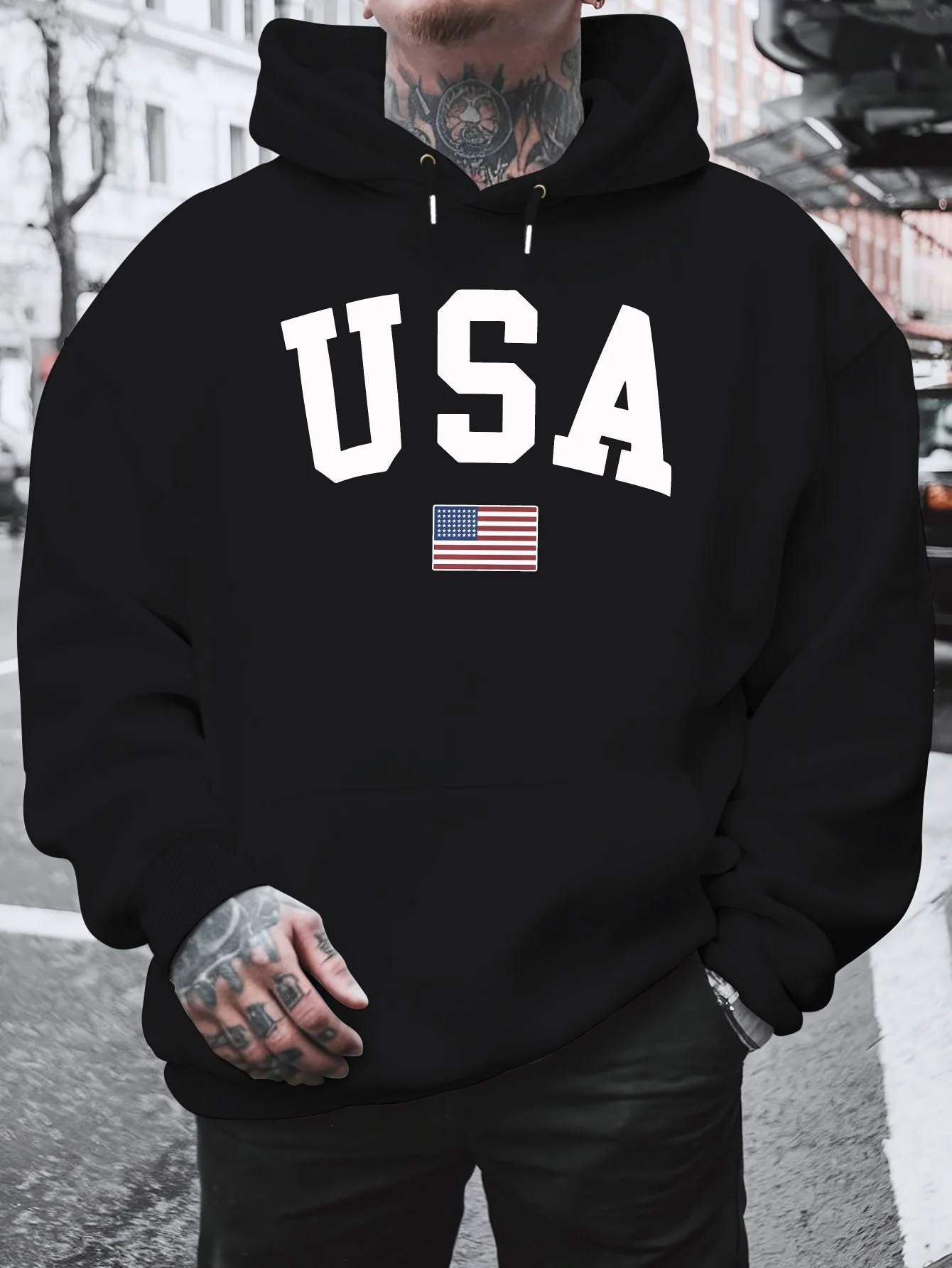 Printed Plush Youth Autumn and Winter Style Plus Dalian Hat Fashion Brand Sweater, Usa 2024 New Versatile Spring and Autumn PLUS SIZE