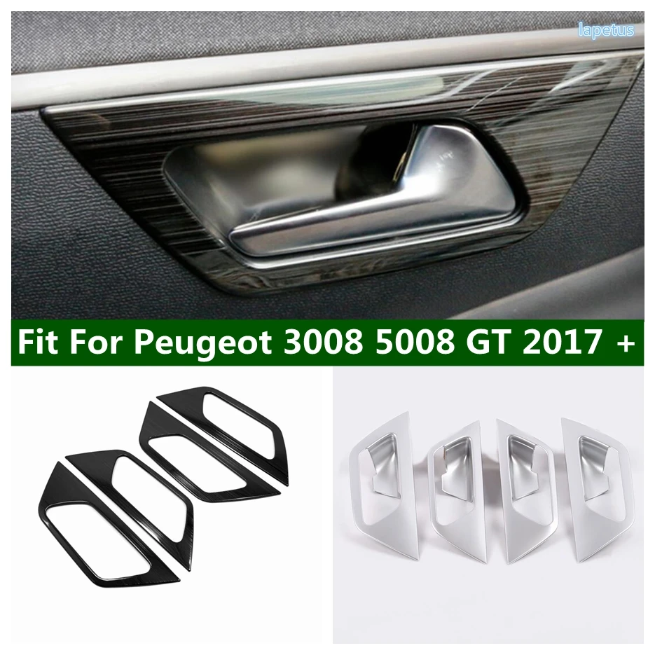 

Inner Door Handle Clasing Bowls Cover Trim Fit For Peugeot 3008 5008 GT 2017 - 2023 Decoration Frame Car Accessories