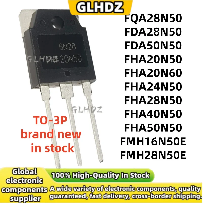 5Pcs FQA28N50 FDA28N50 FDA50N50 FHA20N50 FHA20N60 FHA24N50 FHA28N50 FHA40N50 FHA50N50 FMH16N50E FMH28N50E in stock TO-3P