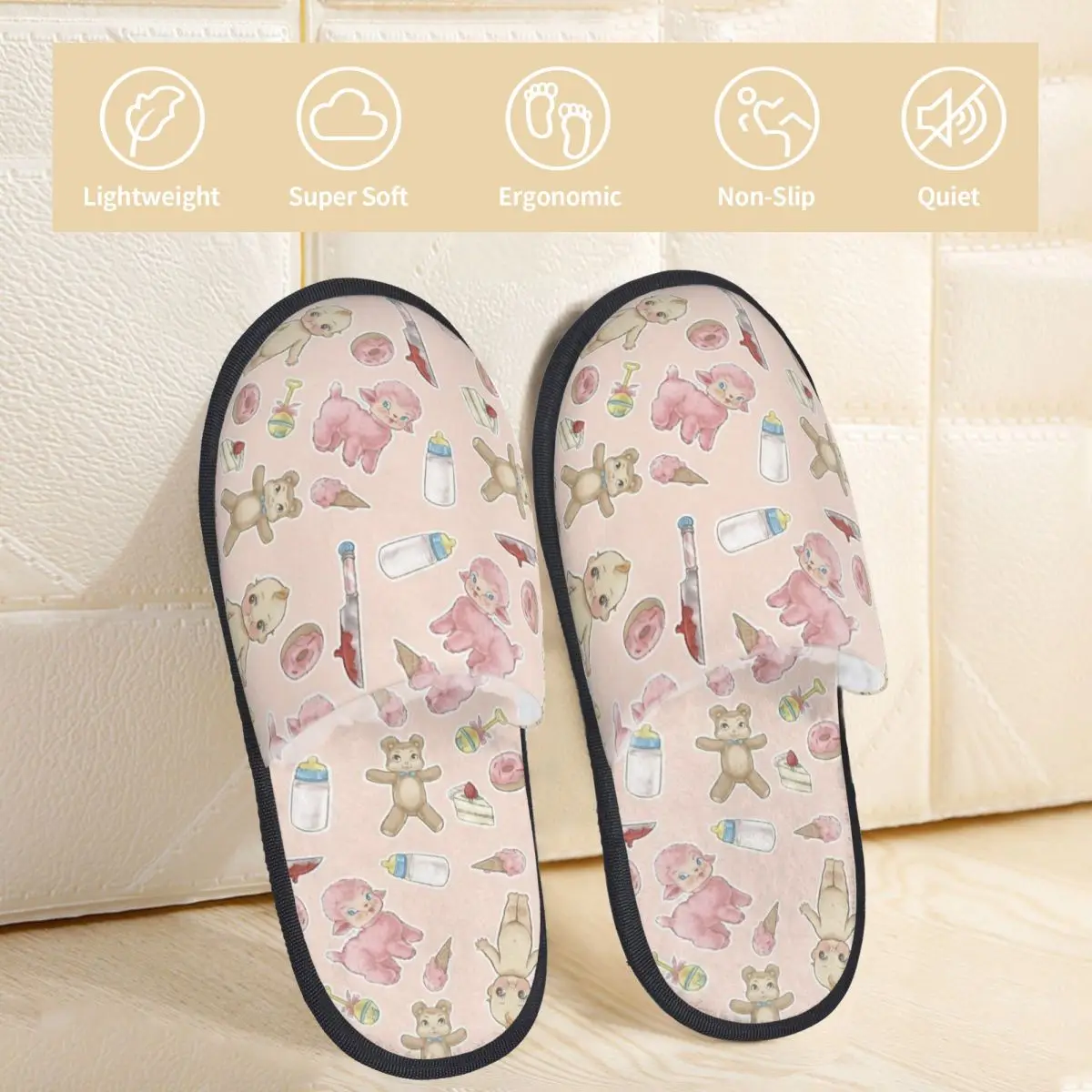 Winter House Slippers Portals Tour Fans Accessories Household Fur Slippers Slides Bedroom Melanie Martinez Soft Non-slip Slides