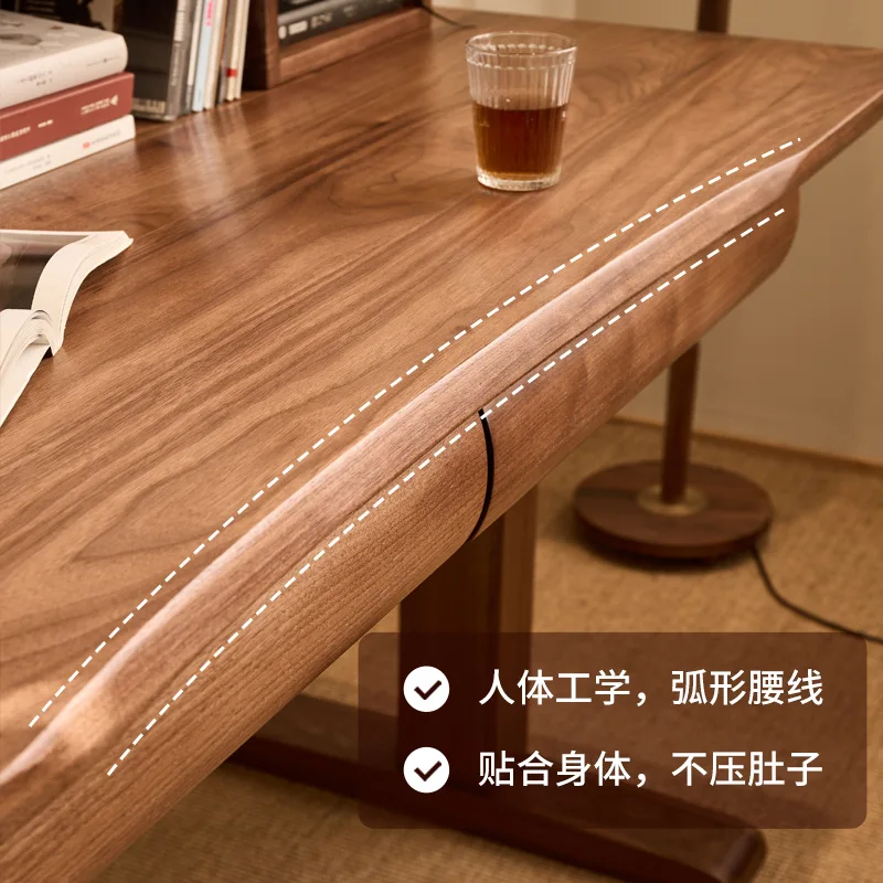 Gaming electric adjustable lifting workbench office computer black walnut desk