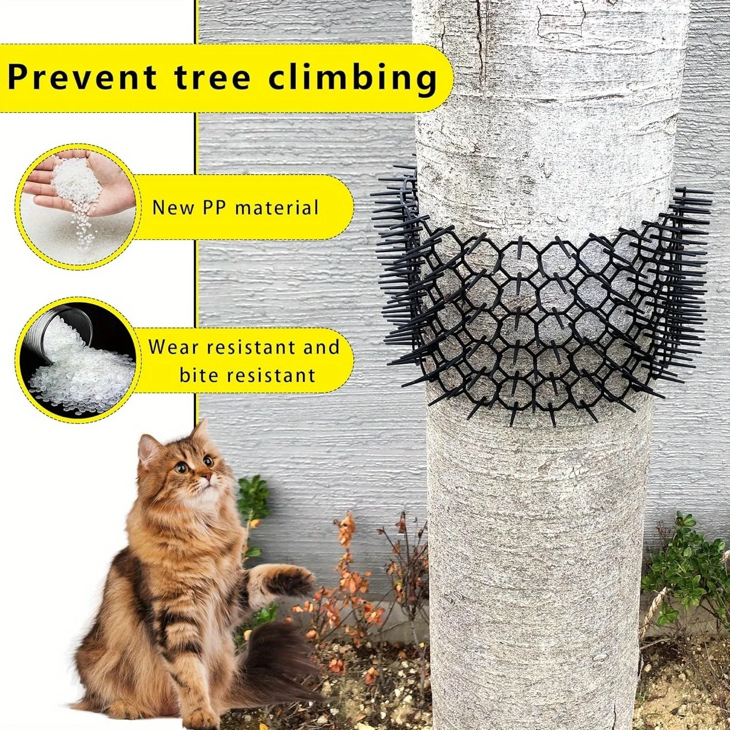 

15X20Cm Cat Deterrent Mat, Square Anti-Cat Net for Furniture Garden Protection