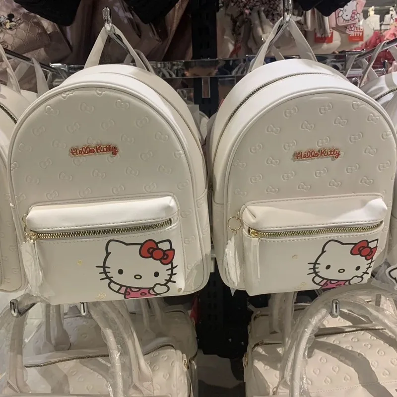 

2025 Summer Hellokitty Backpack Cartoon New Pu Backpack Casual Fashion Versatile Bag Cute Large Capacity Convenient Backpack