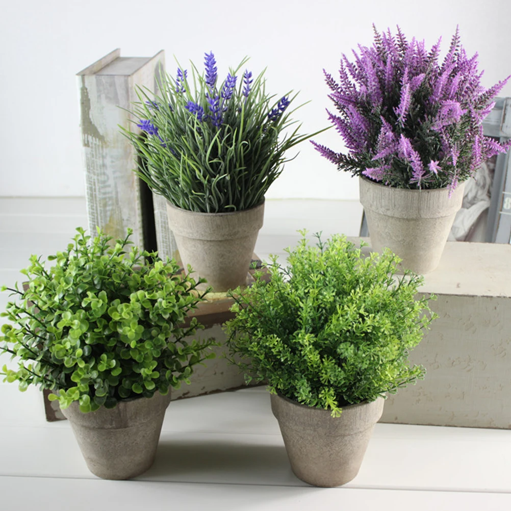 

2pcs Artificial Ornaments Lifelike Design Home Plant Artificial Decoration Pvc Paper Pulp Materials