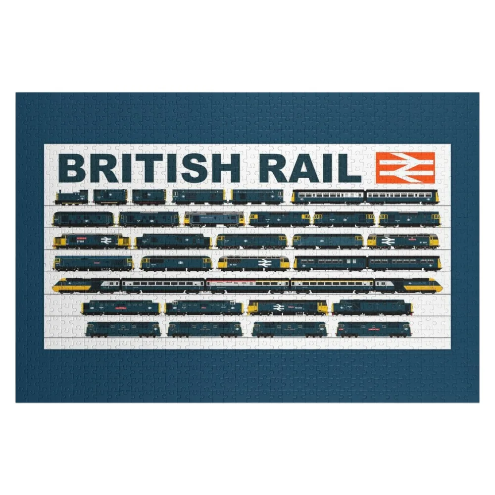 

BRITISH RAIL BLUE LOCOMOTIVES BIRTHDAY CARD Jigsaw Puzzle Custom Wooden Gift Custom Photo Puzzle
