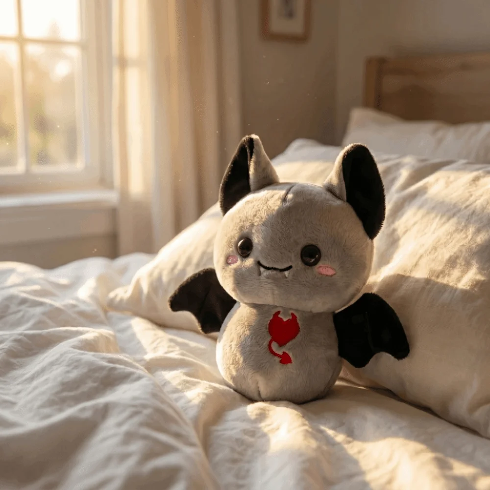 Cute PP Cotton Bat Plush Keychain Cartoon Multi-color Halloween Bag Pendant Fuzzy Durable Soft Stuffed Toy Student