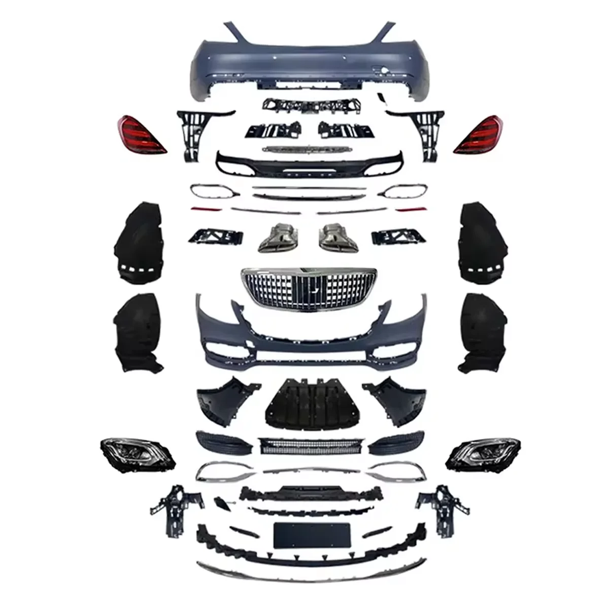 TYPY Body kit For Mercedes-Benz 2014-2018 W222 Upgraded To Maybach Style Front And Rear Bumpers Headlights Taillights 1:1 Design