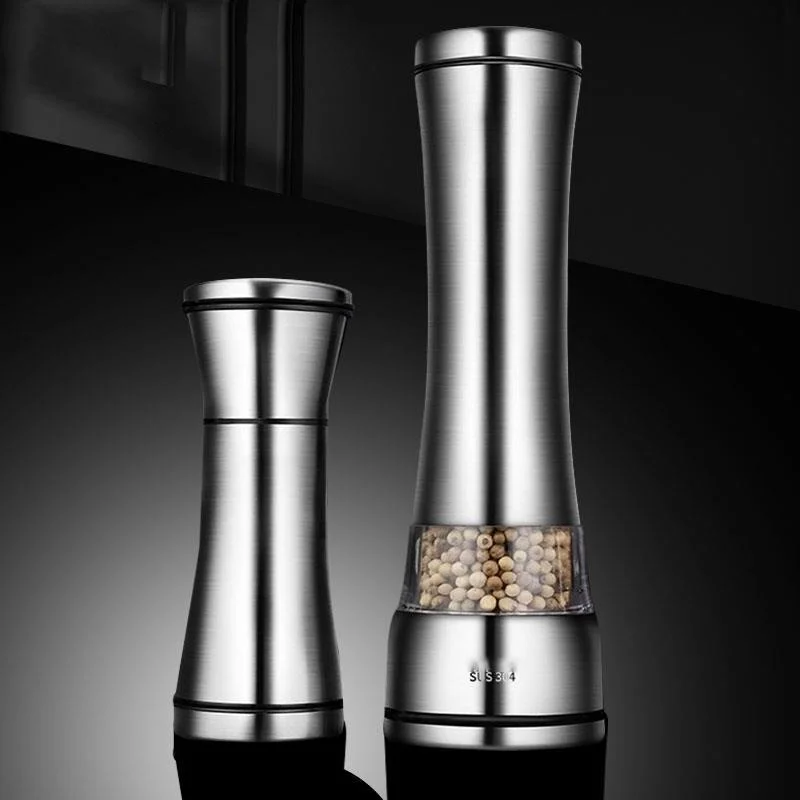 

Manual Stainless Steel Pepper Grinder Kitchen Storage Bottle Sea Salt Black Pepper Powder Grinding Bottle Home Use