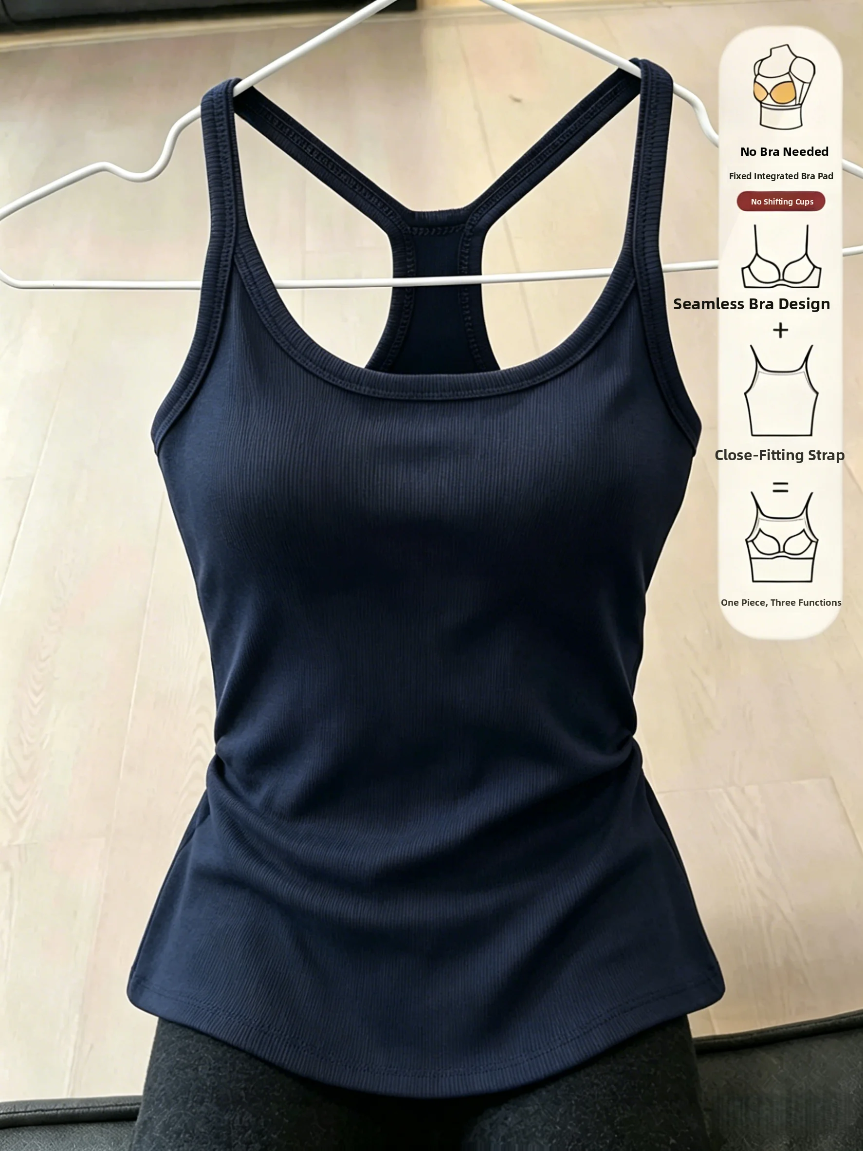95 Cotton Halter Neck Vest Women's Slim Fit Base Layer Tank Top Spring Summer New Style Outerwear Inner Match Beautiful Back