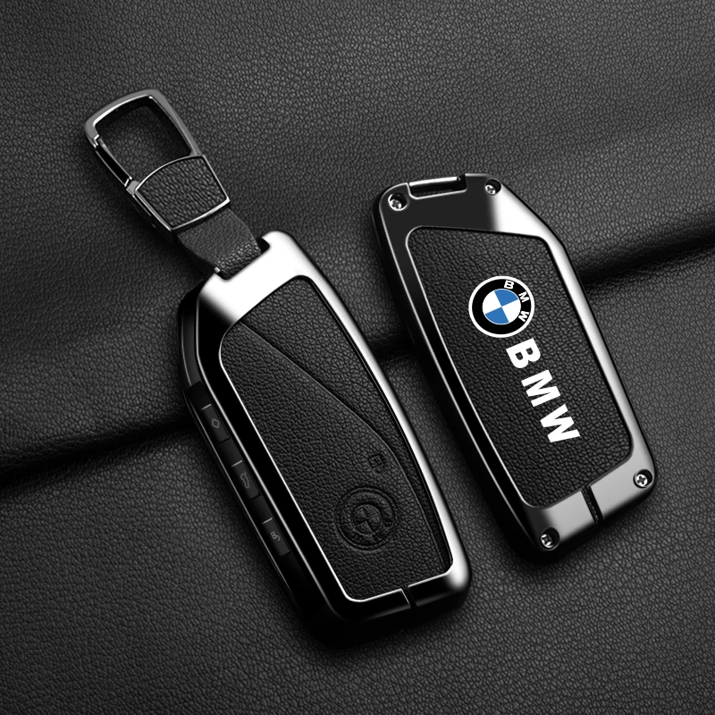 Zinc Alloy Leather Car Remote Key Case Cover for BMW X1 U11 X7 G07 XM G09 i7 7 Series G70 LCI iX I20 U06 G81 M3 2023 Accessaries