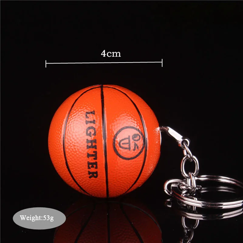 Wholesale Basketball Lighter Novelty Sports Model Metal Open Flame Refilled Butane Gas Cigarette Lighter