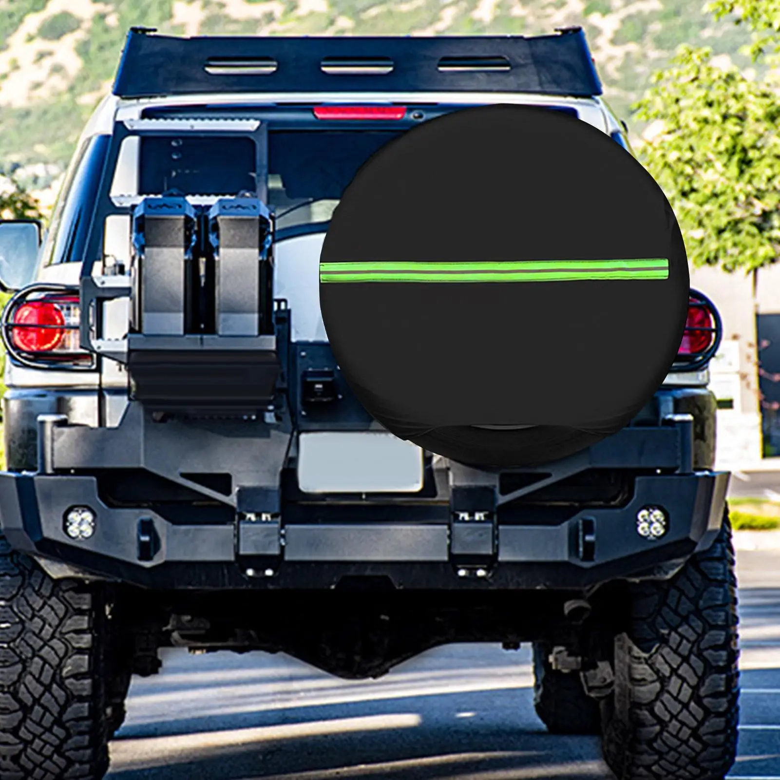 Per copertura riflettente per pneumatici per auto 4 pezzi Copertura protettiva per pneumatici Borsa riflettente per protezione da sole, pioggia e neve per autoveicoli