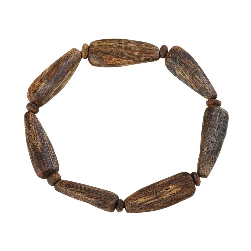 Natural High Quality Aged Qi Nan Agarwood Bracelet for Men and Women Rich Oil Hand Strap Gifts