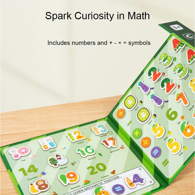 Carreaux mathématiques magnétiques préscolaires-jouet de décomposition de chiffres et de lettres pour la maternelle, ensemble éducatif d'addition/soustraction