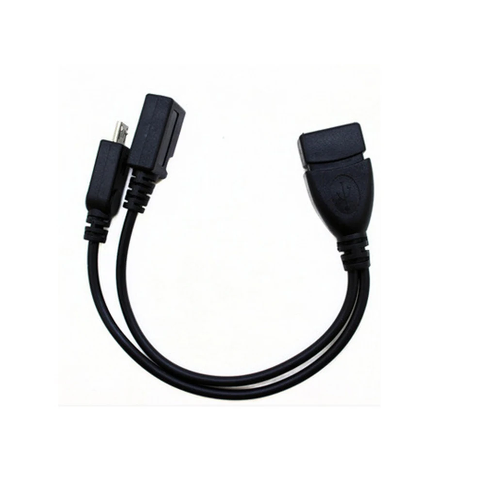 OTG Adapter Cable 2 in 1 Micro USB to USB 2.0 with Micro USB Power for amazon TV Tablet PC Smartphone